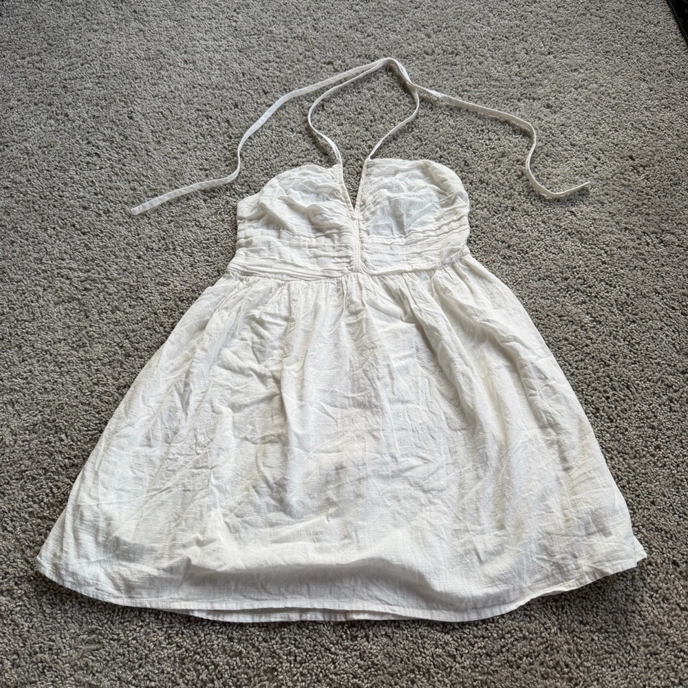 Kendall + Kylie White Halter Mini Dress Size Extra Small
